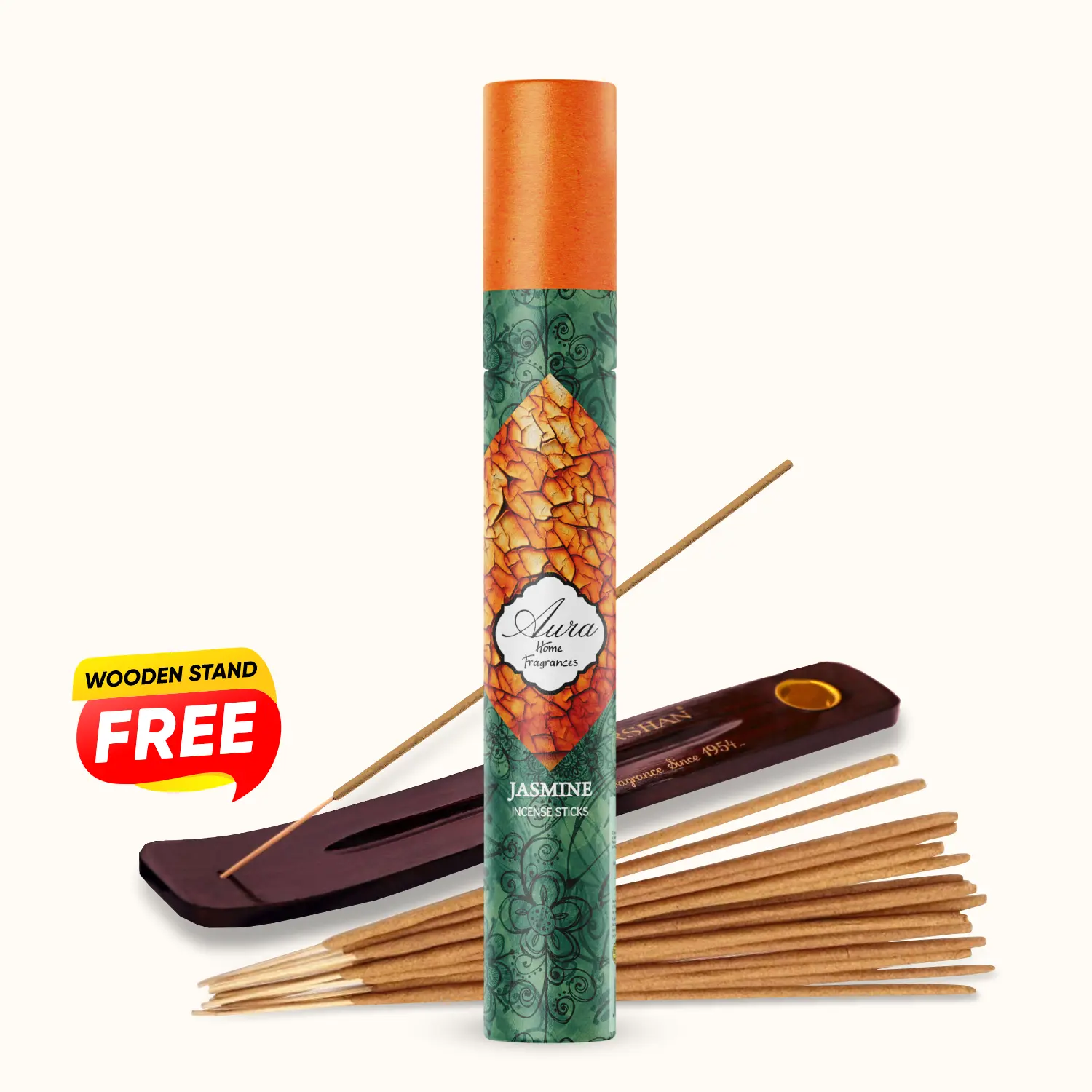 Aura Jasmine Incense Sticks Tube Pack (40 Sticks)